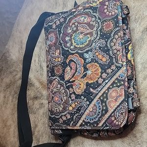 Vera Bradley Quilted Messenger Bag w/ Adjustable Shoulder Strap